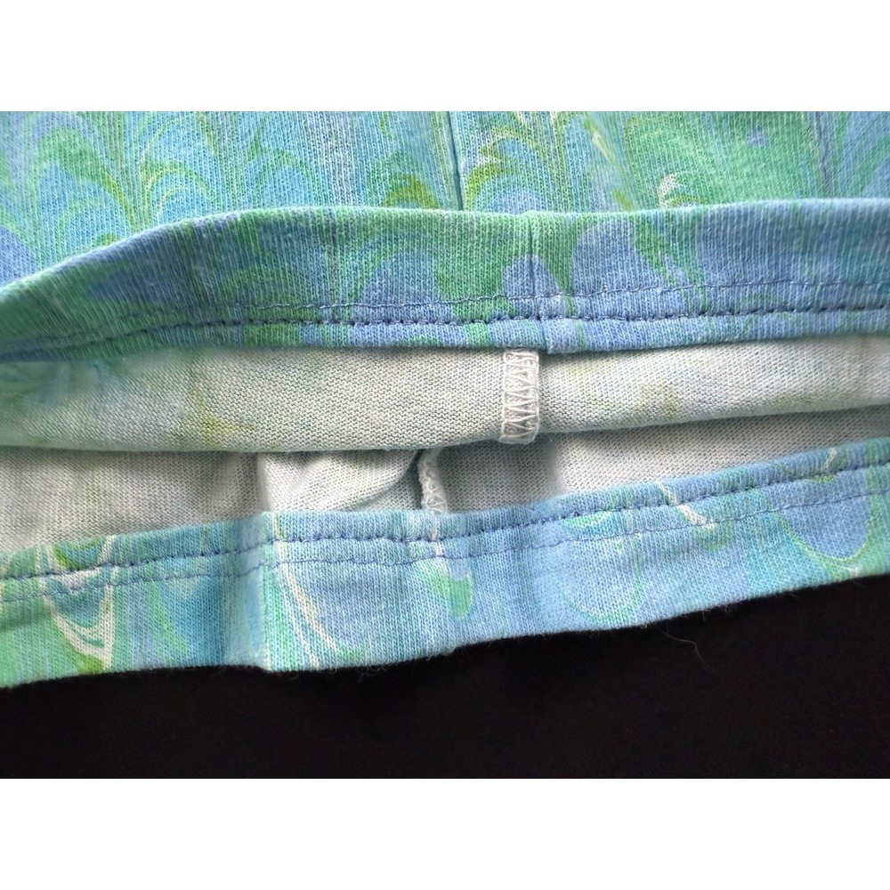 Shirleighs Marbled Art Kids Skirt Blue Green Cotton Handmade Small USA Made - Picture 4 of 9